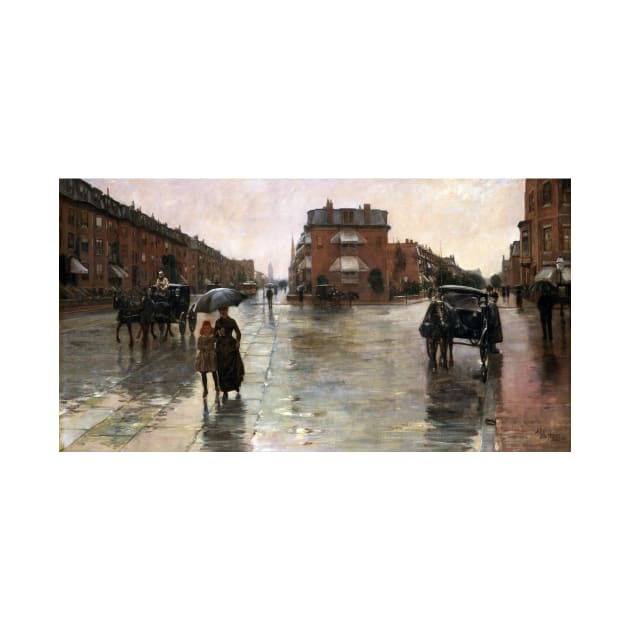 Rainy Day, Boston by Childe Hassam by Classic Art Stall