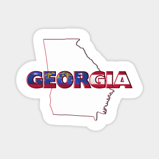 Georgia Colored State Letters Magnet