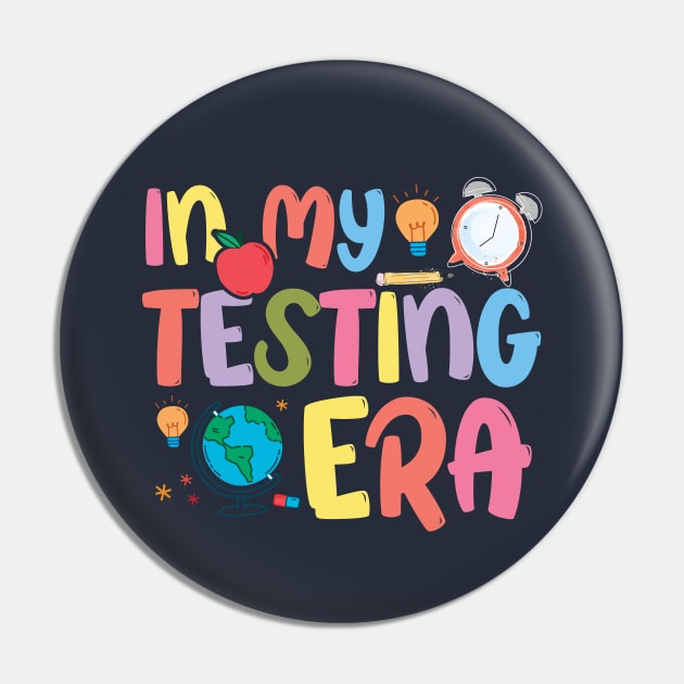 Groovy In My Testing Era Teacher Testing Day Motivational Pin by chidadesign