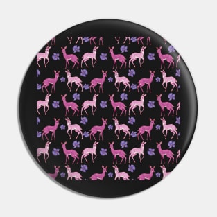 Pink Deer Pattern Pin