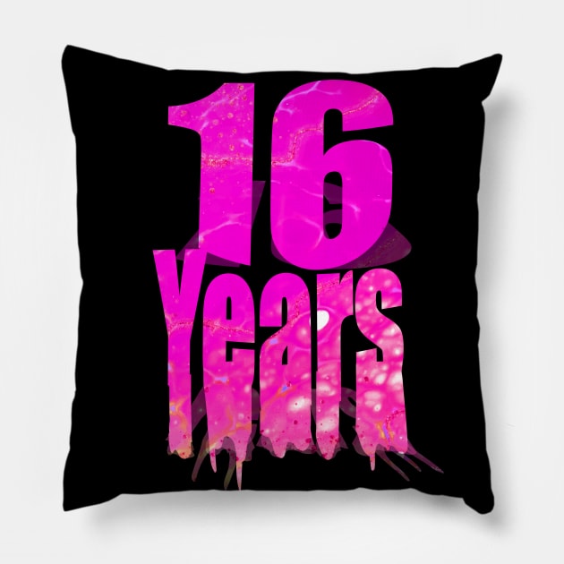 16 years Pillow by Yous Sef