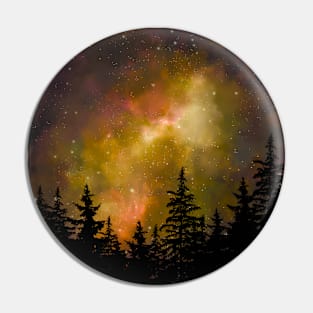 Orange galaxy Pin