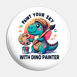 Creative Dino Artist Pin