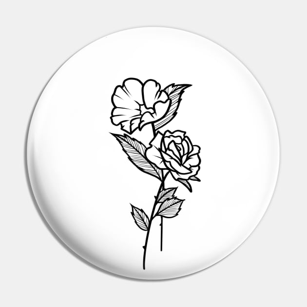 Decorative Tattoo Flowers Pin by Scottconnick