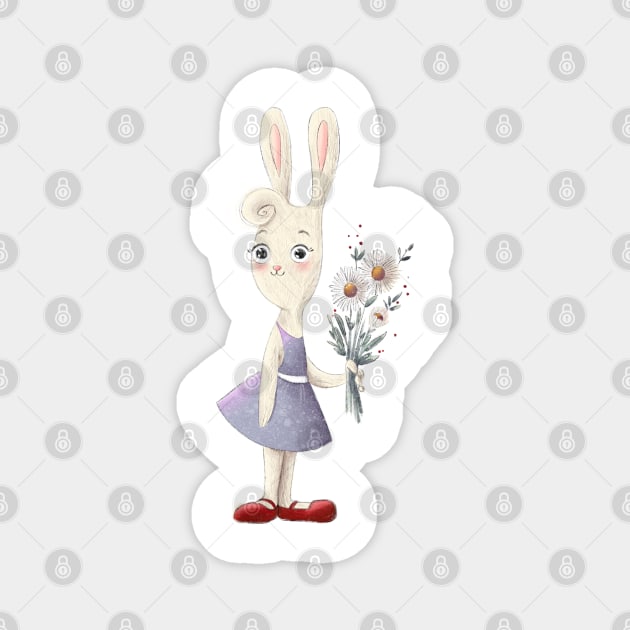 Little bunny Magnet by Lu Lapin