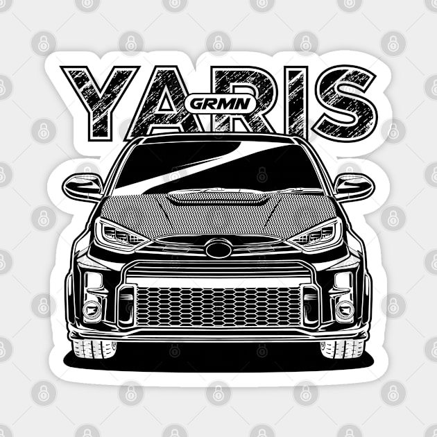 GRMN Yaris - Black Print Magnet by WINdesign