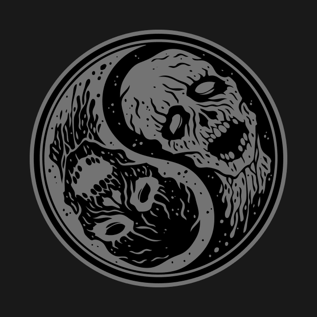 Grey Undead Yin Yang Zombies by jeffbartels