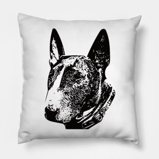 Bull Terrier Face Design - A Bully Christmas Gift Pillow