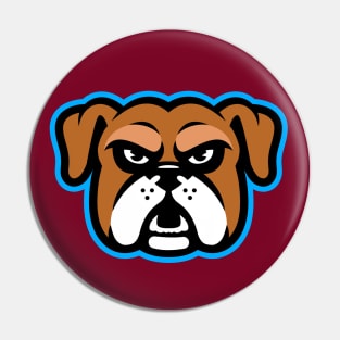 Bulldog Mascot Logo Pin