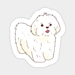 Cartoon Maltese Magnet