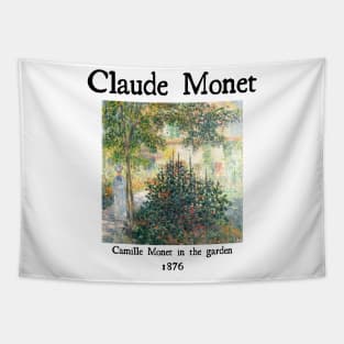Camille Monet in the garden Tapestry