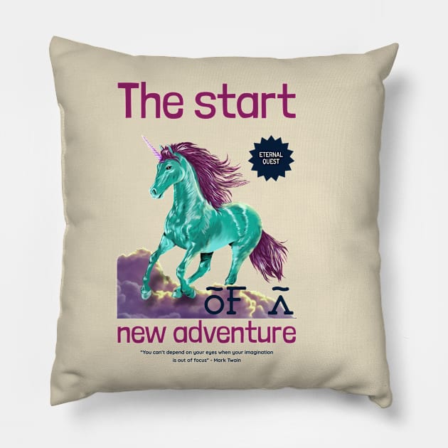 The start of a new adventure. Pillow by antteeshop