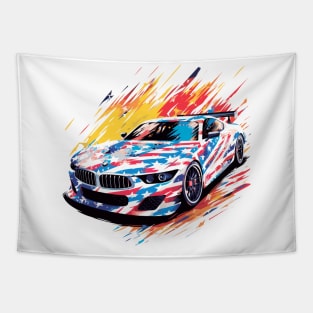 Car Racing Formula 1 Competition Abstract Tapestry