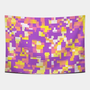 Sapphic Pride Irregular Pixel Pattern Tapestry