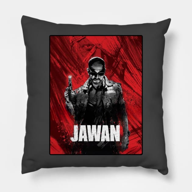 Jawan Movie l Shahrukh Khan l Bollywood movie Pillow by Swag Like Desi