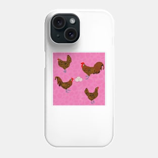 Golden Spangled Hamburg Pink Phone Case