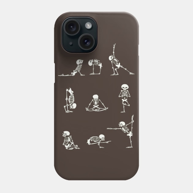 Skeleton Yoga Phone Case by huebucket