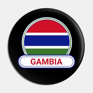 The Gambia Country Badge - The Gambia Flag Pin