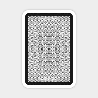 Black & White Abstract Sun Pattern Magnet