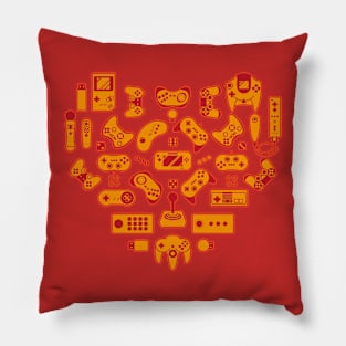 Love Gamers Yellow Pillow