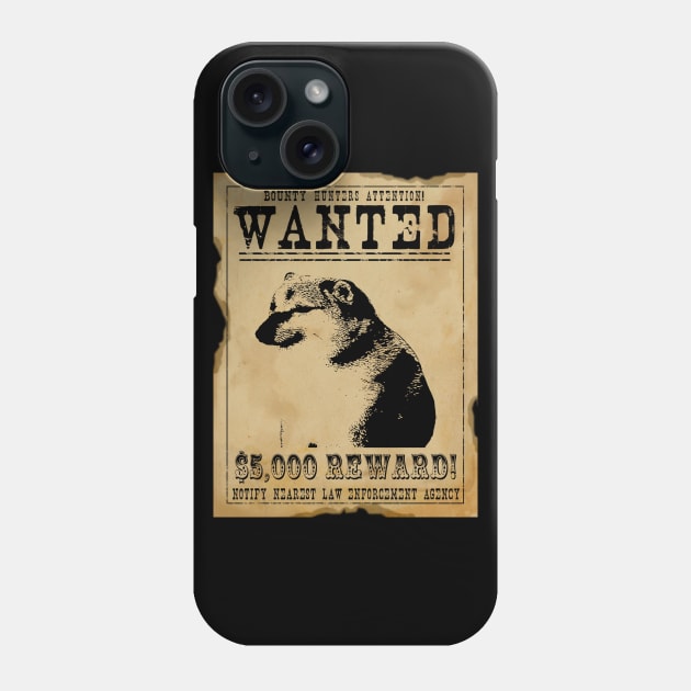 Cheems Wanted Poster Phone Case by giovanniiiii