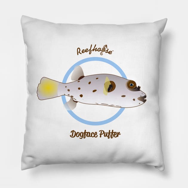 Dogface Puffer Pillow by Reefhorse