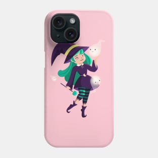 Witch With Ghosts Phone Case