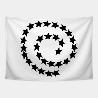 Black Star Spiral Tapestry