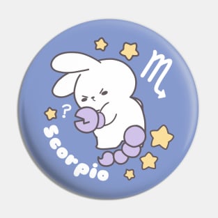 Loppitokki Bunny Embracing Scorpio Zodiac Magic Pin