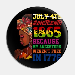 Black History Juneteenth 1865 African American Pride Melanin Pin