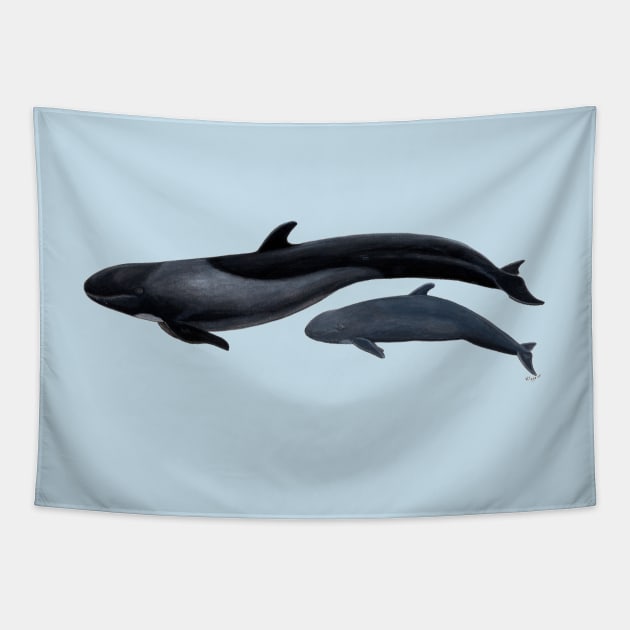 False killer whale Tapestry by chloeyzoard