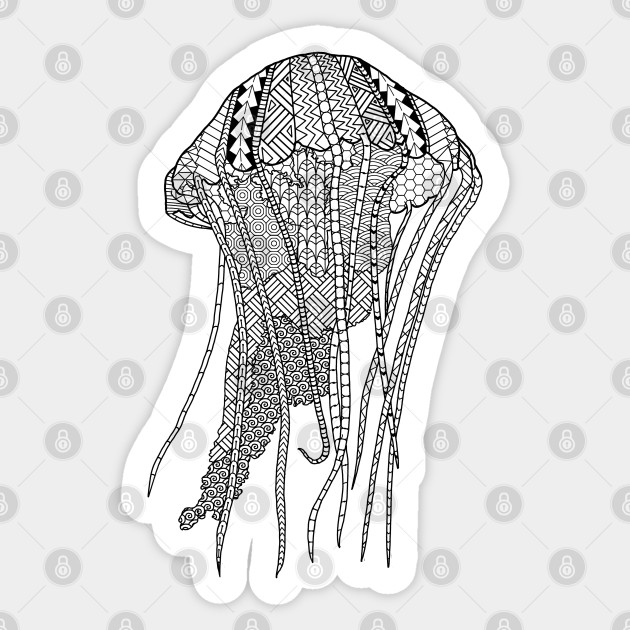 Tribal Jellyfish Tribal Jellyfish Sticker Teepublic