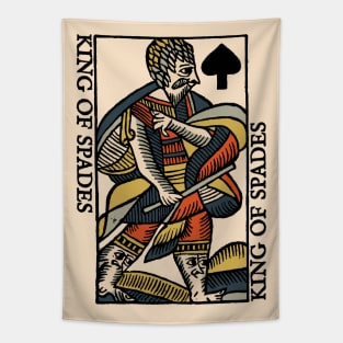 Original Standard Character of Playing Card King of Spades Tapestry