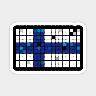 Finland Flag Mosaic Magnet