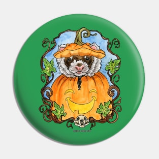 The Great Ferret Pumpkin Pin