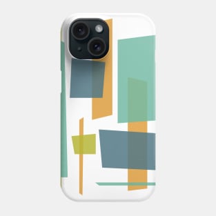 Funky Rectangles Orange Blue Turquoise Green Mid Century Retro Phone Case