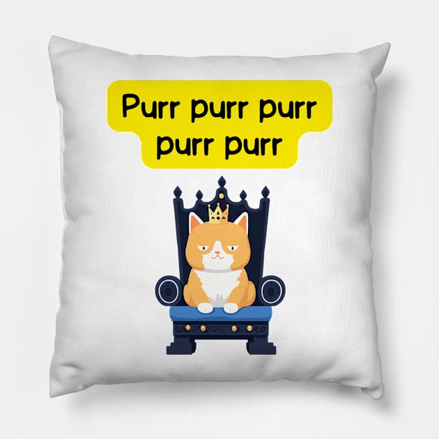 Cute Affirmation Cat - Purr purr purr purr purr | Cat Meme | Cat Lover Gift | Law of Attraction | Positive Affirmation | Cat Love Pillow by JGodvliet