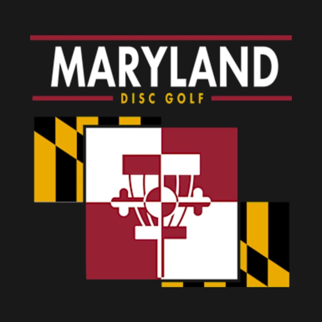 Maryland Disc Golf - Flag Horizontal Dark by grahamwilliams