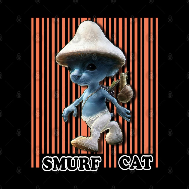 Funny Smurf cat Meme.Blue mushroom Cat meme. by Longgilbert