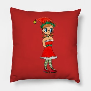 Gloria Christmas Elf Girl Pillow
