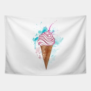 Ice Cream Painted Watercolor Tapestry
