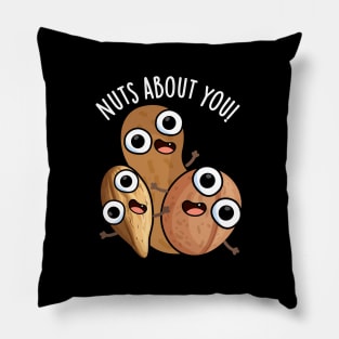 Nuts About You Funny Nut Puns Pillow