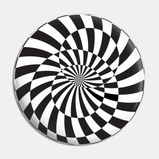 Op art spiral mindf*ck Pin