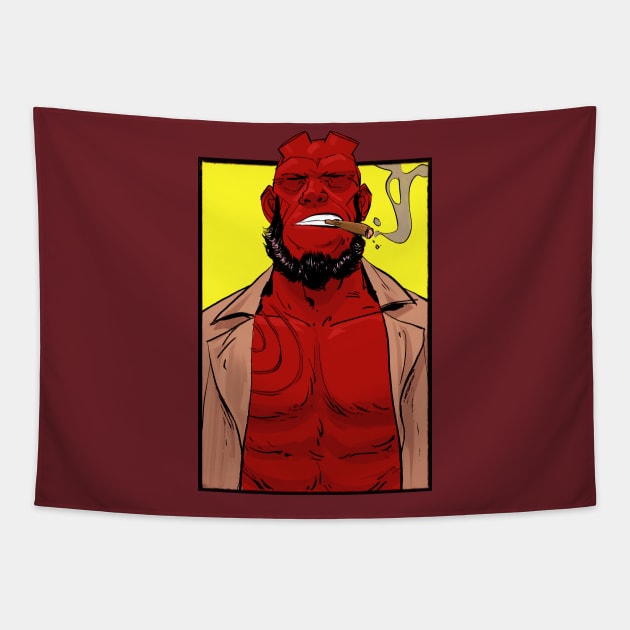 Hellboy Tapestry by markodjeska