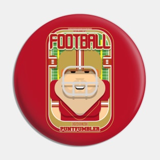 American Football Red and Gold - Enzone Puntfumbler - Josh version Pin