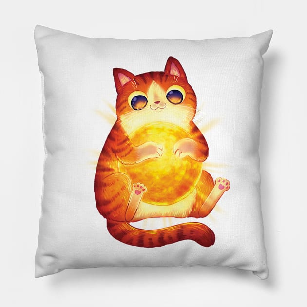 Sun Cat Pillow by MichelleScribbles