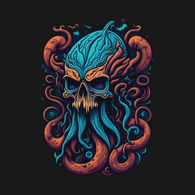 skull kraken by lkn