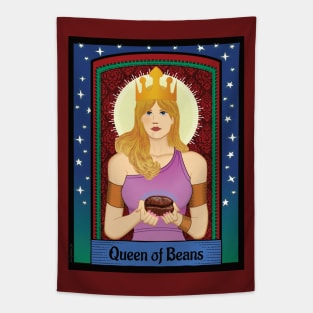 Queen of Beans Tarot Card Tapestry