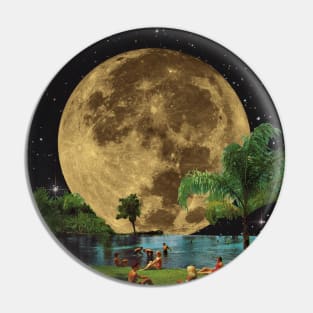 Big Moon collage art Pin