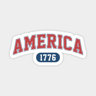 America Arched Varsity Font Magnet